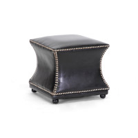 Baxton Studio Bha-2601B-10 Ellastone Dark Brown Modern Leather Ottoman